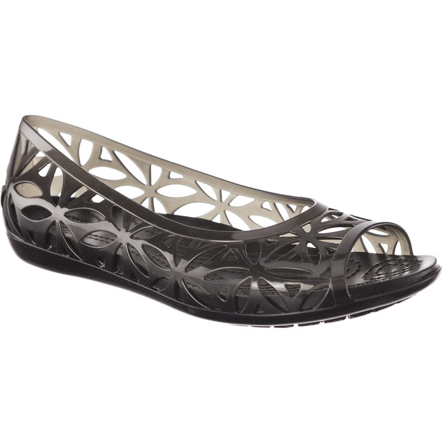 Crocs Isabella Jelly II Flat Black Black černá
