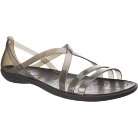 Crocs Isabella Strappy Sandal Black Light Grey černý