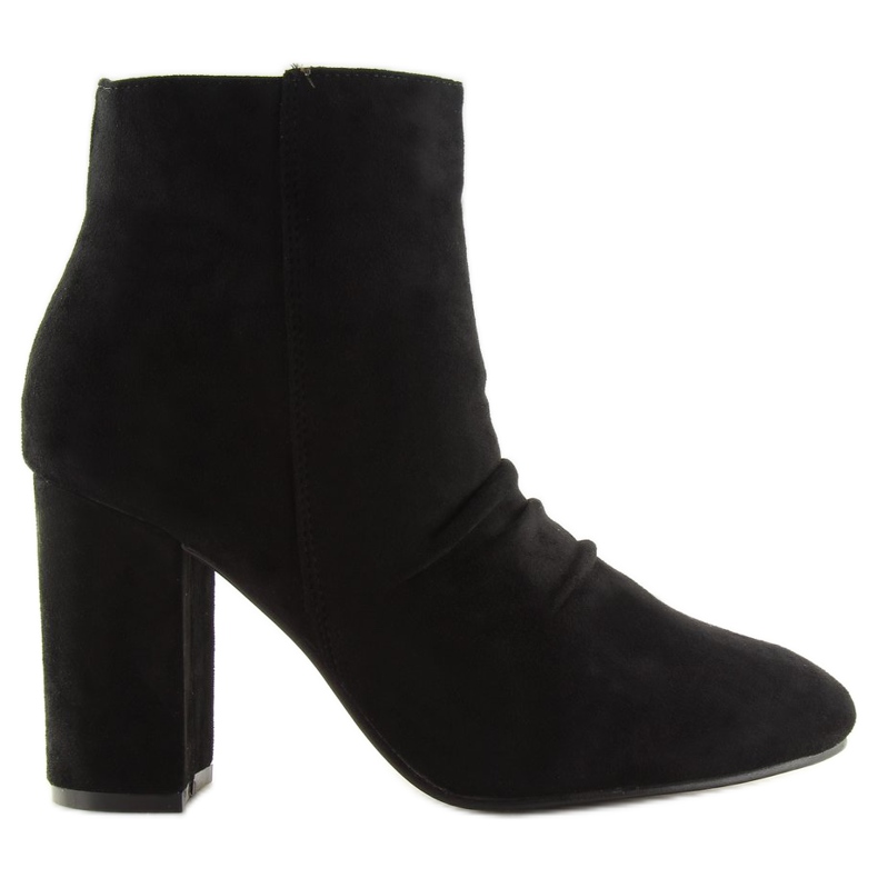 Černé vysoké podpatky OM803 Černé kozačky černá