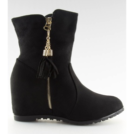 Černé kotníkové boty AB02-36 černé černý