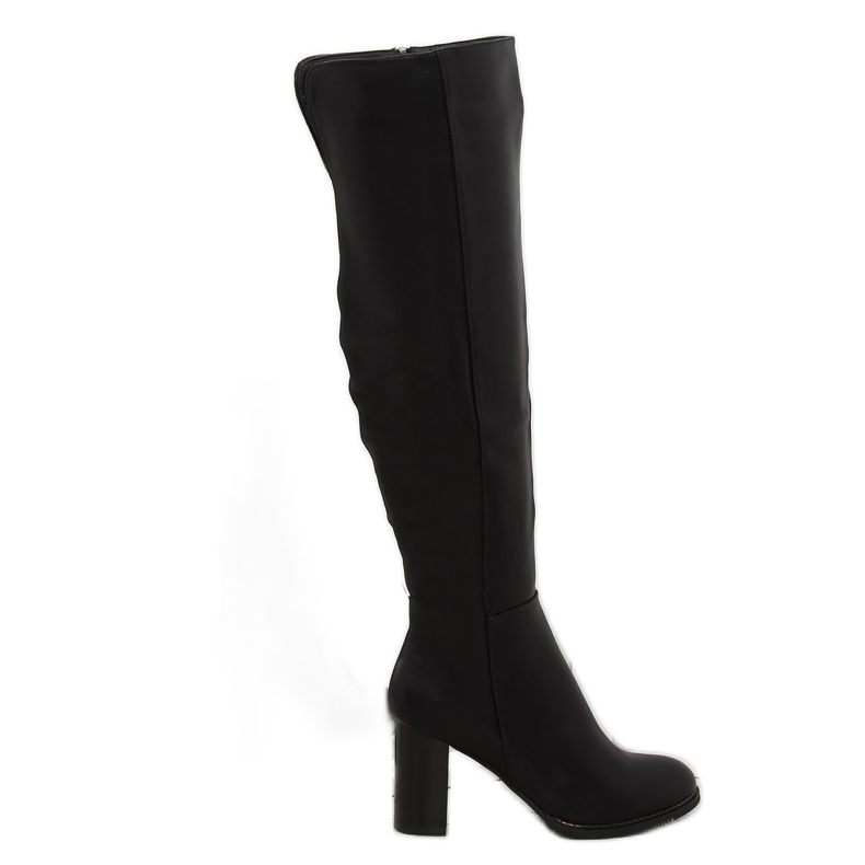 Černé vysoké podpatky 9206 Černá