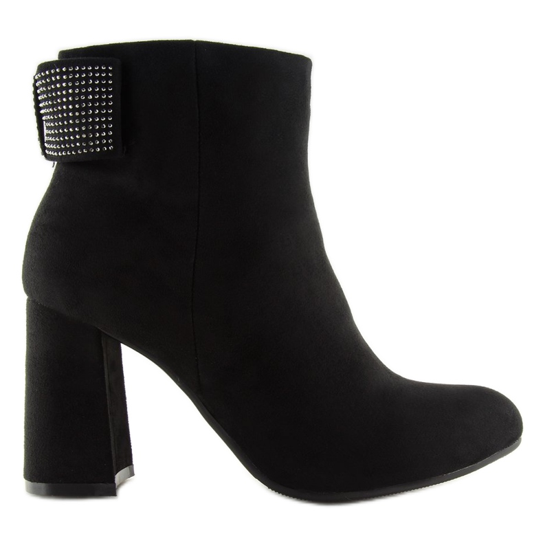 Černé kozačky na vysokém podpatku Z199 Black černá Černé kozačky na vysokém podpatku Z199 Black černá