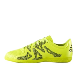 Sálová obuv adidas X 15.3 In Leather Jr zelená Sálová obuv adidas X 15.3 In Leather Jr zelená
