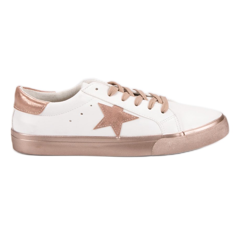 Stylové nízké tenisky bílý žlutá