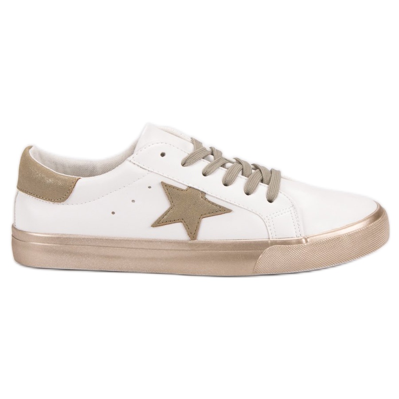 Stylové nízké tenisky bílý žlutá Stylové nízké tenisky bílý žlutá