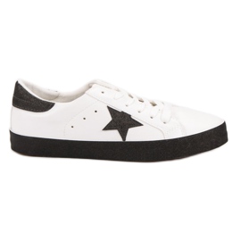 Módní nízké tenisky bílý černý