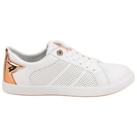 Nízké sportovní boty bílý žlutá