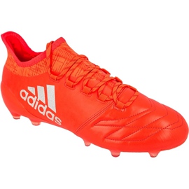 Kopačky Adidas X16.1 Fg M Leather S81966 vícebarevný červený
