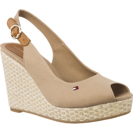 Tommy Hilfiger Ikonická Elena Basic Sling Zpět 068 Dlažební kostka béžový