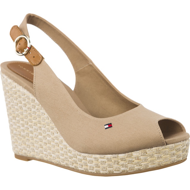 Tommy Hilfiger Ikonická Elena Basic Sling Zpět 068 Dlažební kostka béžový