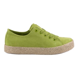 Kylie Zelené espadrilky zelená Kylie Zelené espadrilky zelená