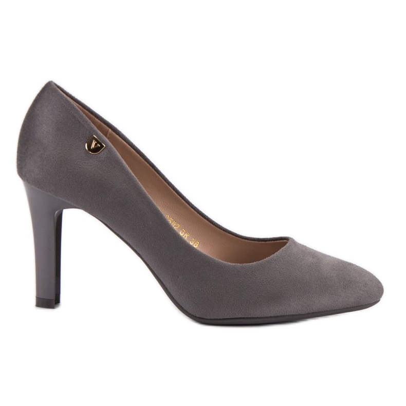 Semišové podpatky VINCEZA šedá