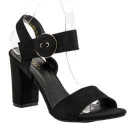 Černé Sandály Na Tyči VINCEZA černý