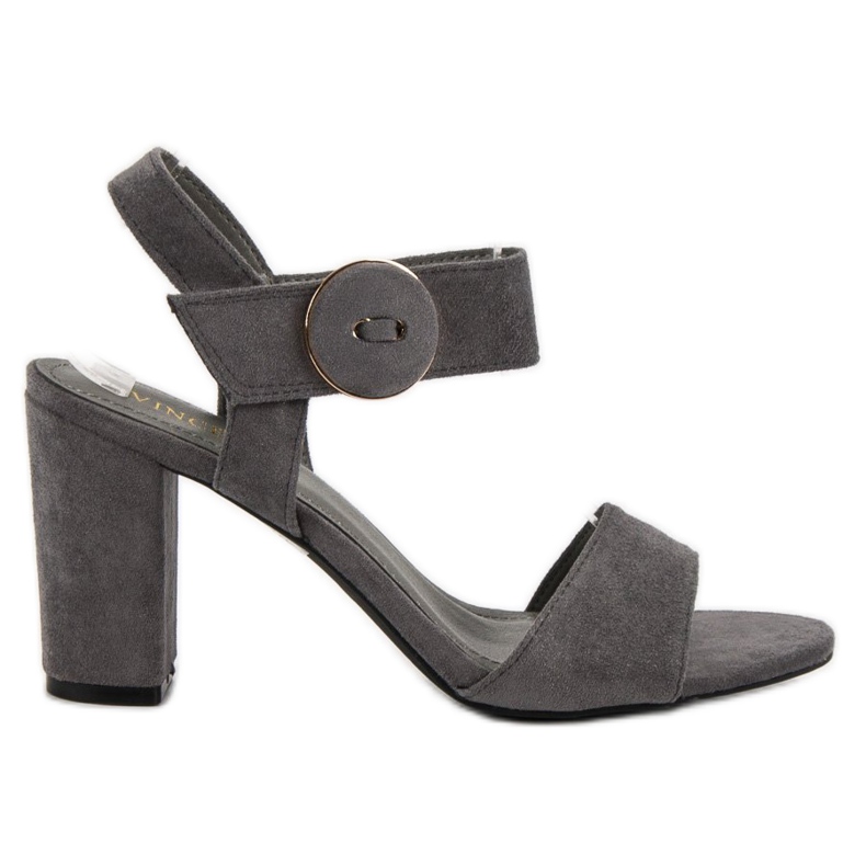 Šedé sandály na baru VINCEZA šedá