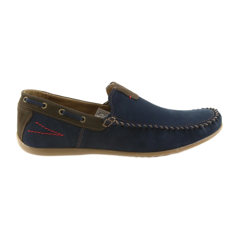 Pánské mokasiny Riko Navy/Brown 781 modrý
