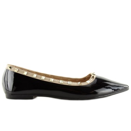 Černé balerínky 127-16 černé černý