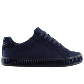 Tenisky s kamínky BS098 Blue námořnická modř