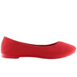 Červené dámské balerínky JX1018 Red červený