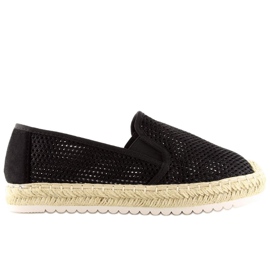 Černé dámské espadrilky 6602 Black černý
