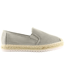 Šedé espadrilky pro ženy 6602 Grey šedá