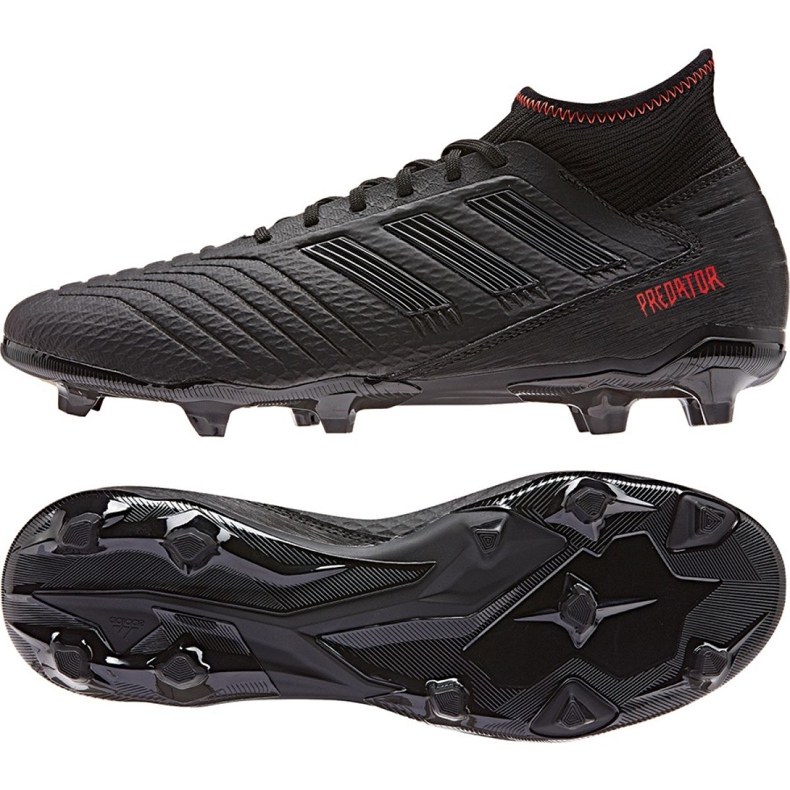 Kopačky Adidas Predator 19.3 Fg M D97942 vícebarevný černá Kopačky Adidas Predator 19.3 Fg M D97942 vícebarevný černá