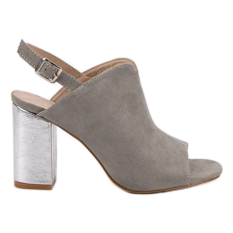 Postavené sandály na baru VINCEZA šedá