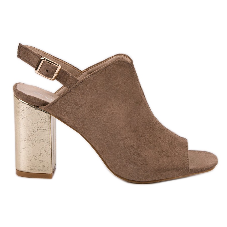Postavené sandály na baru VINCEZA hnědý