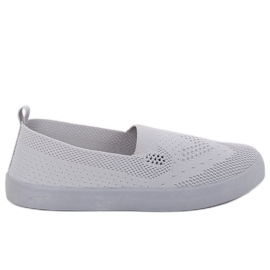 Šedé prolamované tenisky JX63P Grey šedá Šedé prolamované tenisky JX63P Grey šedá
