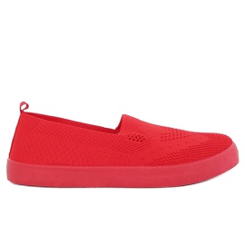 Červené prolamované tenisky JX63P Red červený