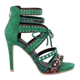 Zelené gladiátorské sandály MT029 Green zelená