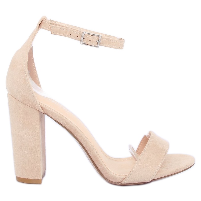Sandály na sloupku béžové Y2385-27 Béžové béžový