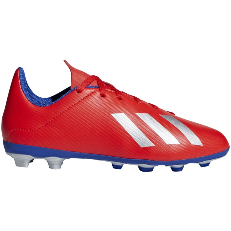 Kopačky Adidas X 18.4 FxG Jr BB9379 vícebarevný pomeranče a červené Kopačky Adidas X 18.4 FxG Jr BB9379 vícebarevný pomeranče a červené
