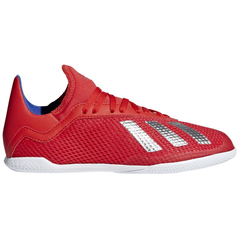 Sálová obuv adidas X 18.3 In Jr BB9396 vícebarevný červené Sálová obuv adidas X 18.3 In Jr BB9396 vícebarevný červené