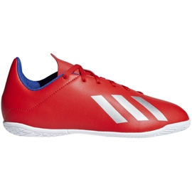Sálová obuv adidas X 18.4 In Jr BB9410 vícebarevný červený