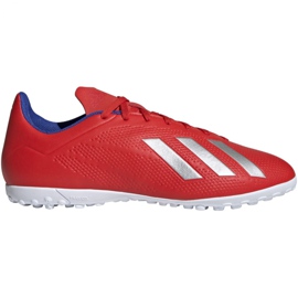 Kopačky Adidas X 18.4 Tf M BB9413 vícebarevný červený