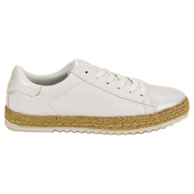 Svázané espadrilky bílý šedá