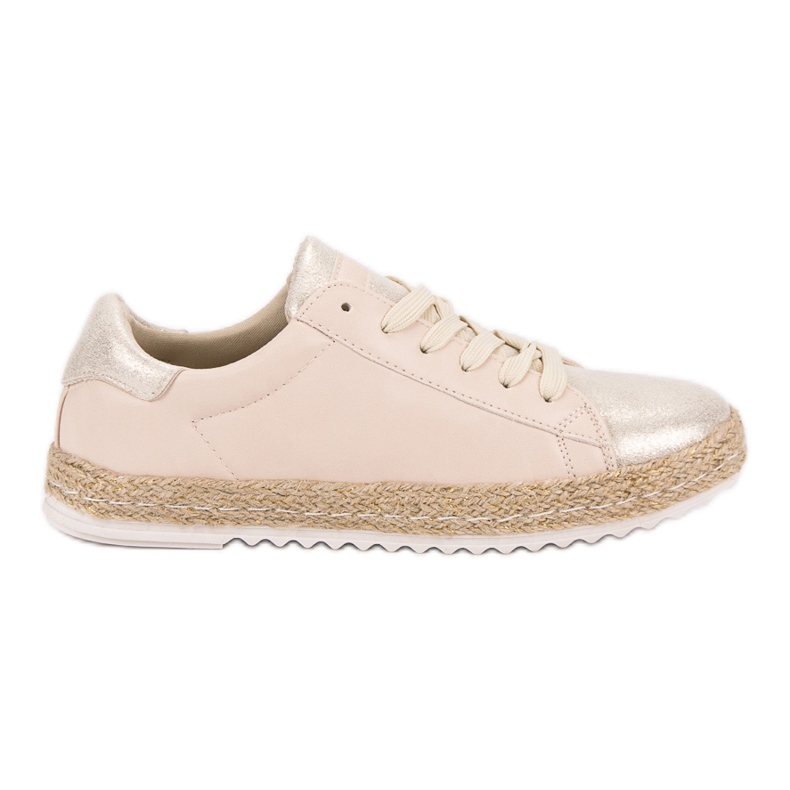 Svázané espadrilky hnědý žlutá