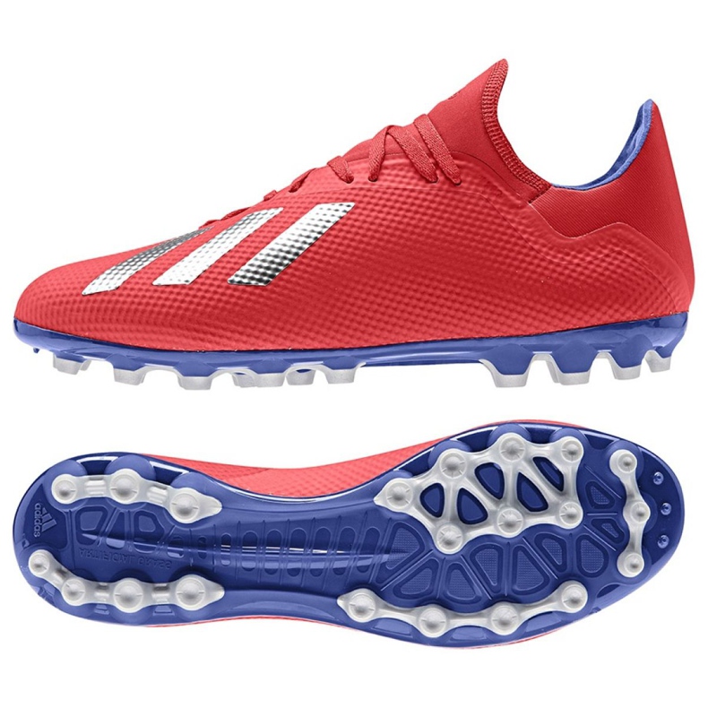 Kopačky Adidas X 18.3 Ag M BC0299 vícebarevný červené Kopačky Adidas X 18.3 Ag M BC0299 vícebarevný červené