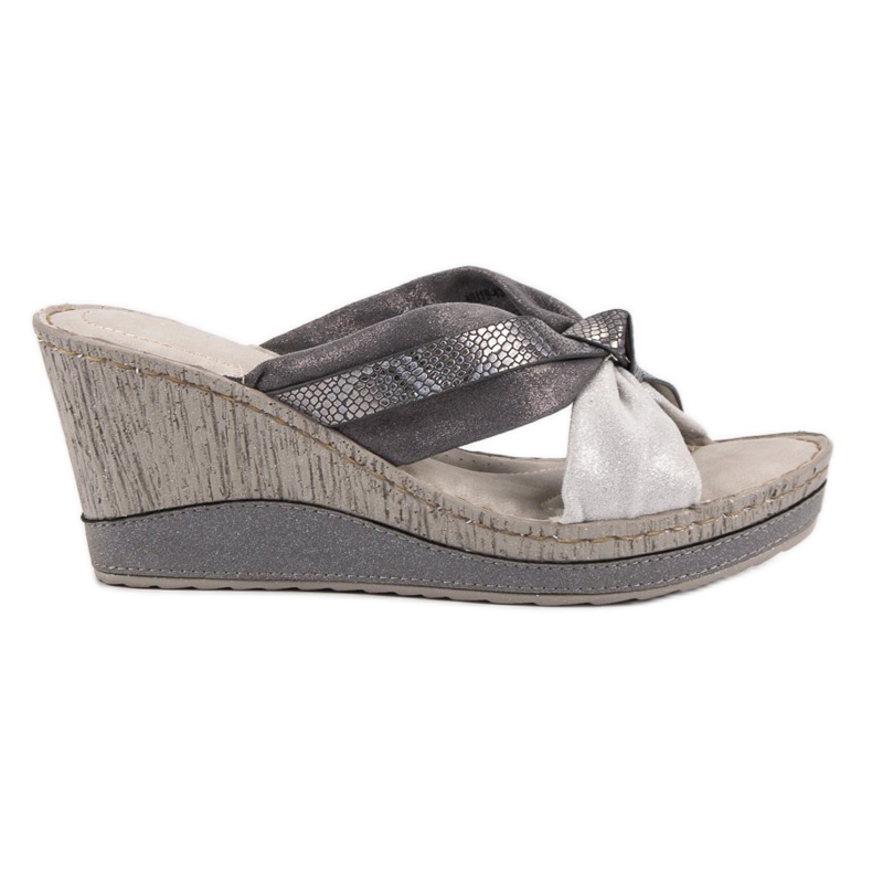 Klínové sandály VINCEZA šedá