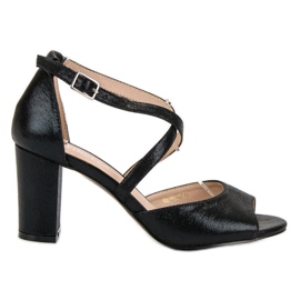 Černé Sandály Na Tyči VINCEZA černý