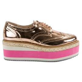 Corina Módní klínové boty žlutá