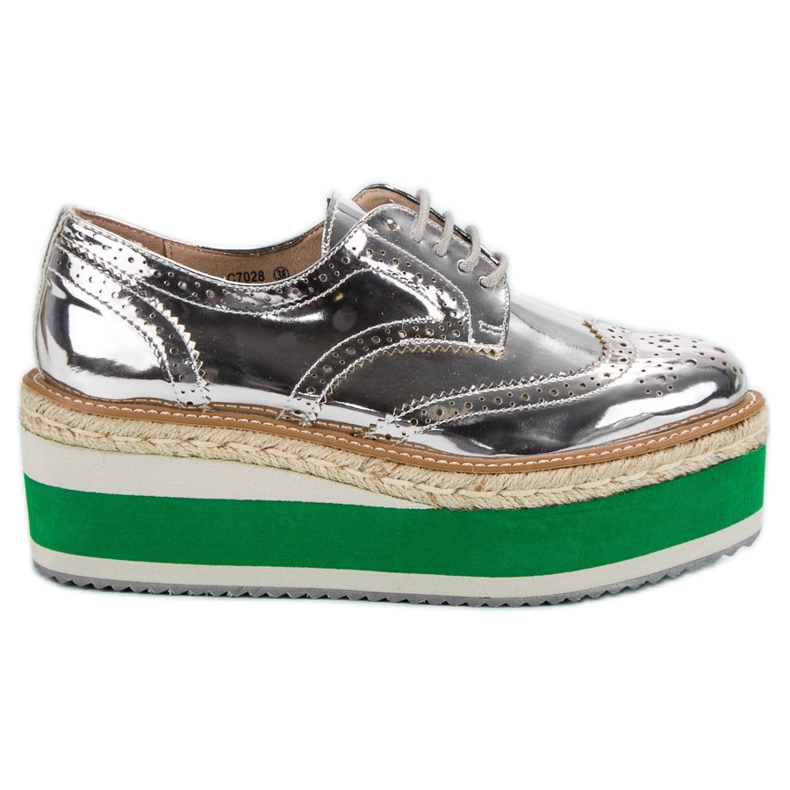 Corina Módní klínové boty šedá