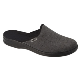 Pánské pantofle Befado PU Grey 089M410 šedá Pánské pantofle Befado PU Grey 089M410 šedá