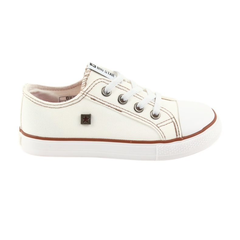 Tenisky Big Star pro děti vázané 374085 bílé bílý