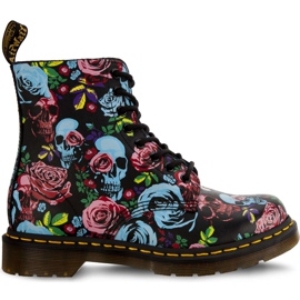 Dr. Martens 1460 Pascal Rose Multi Rose Fantazie Smažená sláma černý modrý vícebarevný