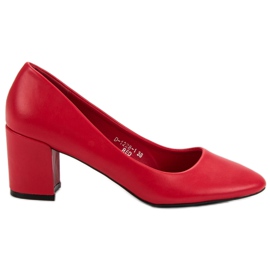 Ideal Shoes Klasická červená čerpadla červený