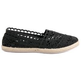 Sweet Shoes Krajkové černé espadrilky černý