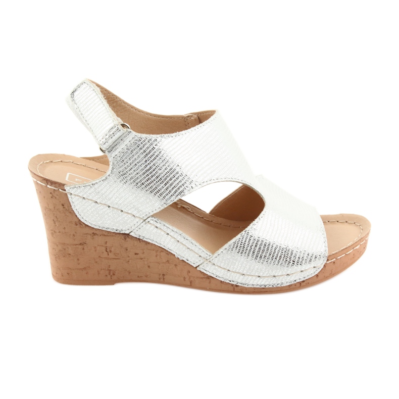 Filippo Stříbrné klínové sandály 785 bílý šedá Filippo Stříbrné klínové sandály 785 bílý šedá