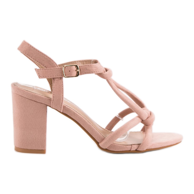 Laura Mode Elegantní Sandály Na Baru růžový