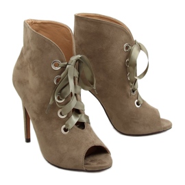 Zelené boty s otevřenými prsty 680-32 Zelené zelená